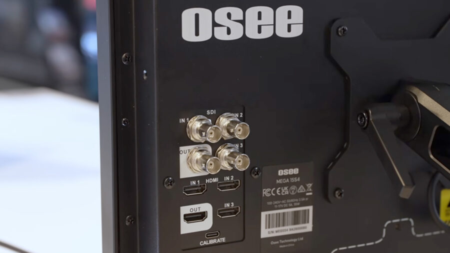 OSEE inputs on back of unit at IBC 2026