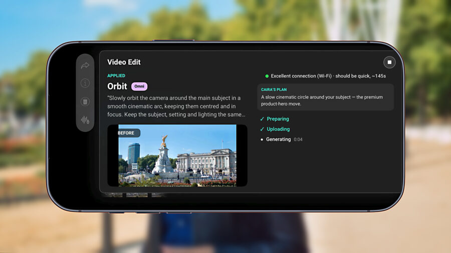 Camera Intelligence Caira Orbit Drove in app