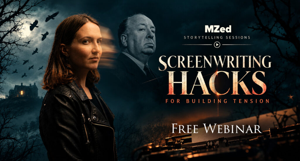 Screenwriting Hacks for Building Tension – Free Storytelling Sessions Webinar on September 29th