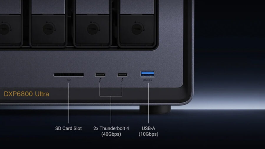 UGREEN DXP8800 Ultra and DXP6800 Ultra – Front Ports