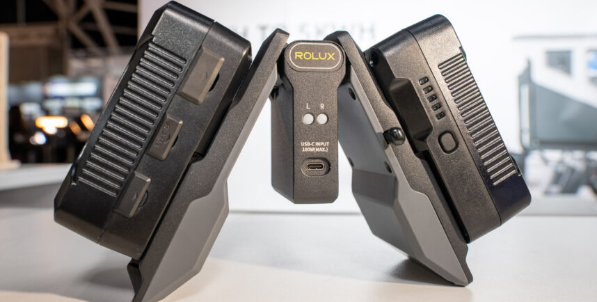 Rolux Foldable Dual V-Mount Charger Introduced – 100W USB-C Input, Fanless Design, 780g
