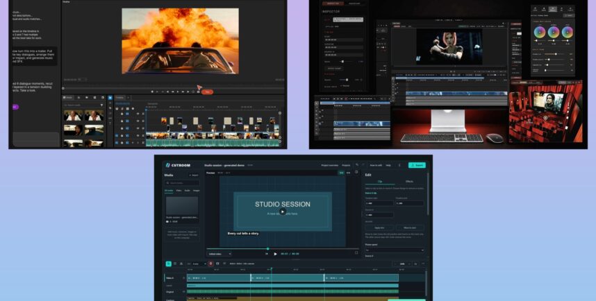 cinemaOS, CUTROOM, and invideo Compared – Mac Studio App, Free Open-Source Editor, Cloud AI Agent