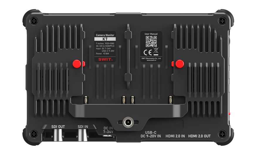 SWIT K7 monitor from the back
