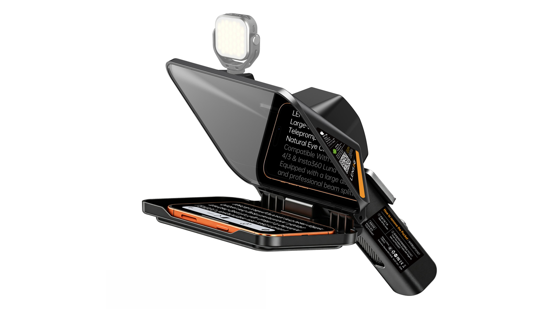 LENSGO TCQI 8 Pocket Teleprompter Designed for DJI Osmo Pocket 3/4