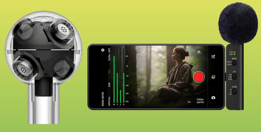 Sony ECM-AX10 Spatial Audio Microphone for Smartphones Announced – Four Capsules, Ambisonics and Binaural, Eclipsa Audio Export 